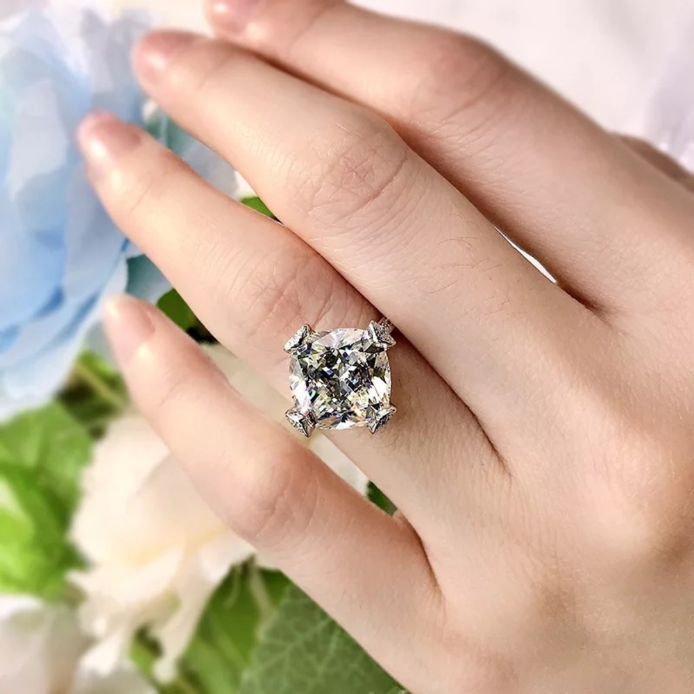 4ct Princess Cut Ring - Picture 4 of 15